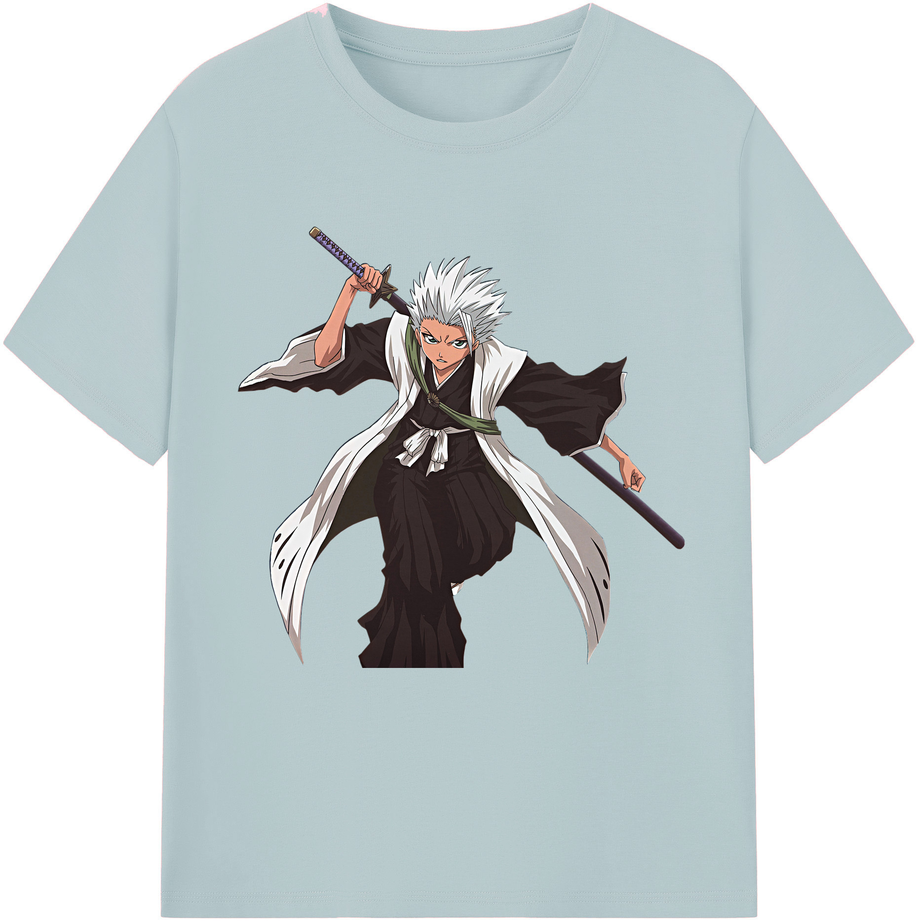 （画像用） ブリーチ 日番谷冬獅郎（ひつがや とうしろう） BLEACH Hitsugaya Toushirou 綿100％半袖Tシャツ（フロントプリント）